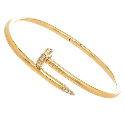 cartier nail bracelet with diamonds